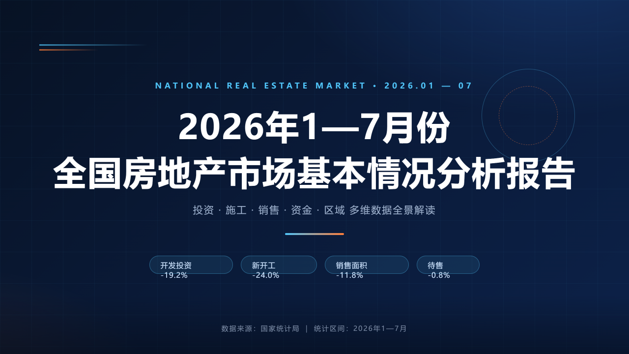 2026年1—7月份全国房地产市场基本情况分析报告 缩略图