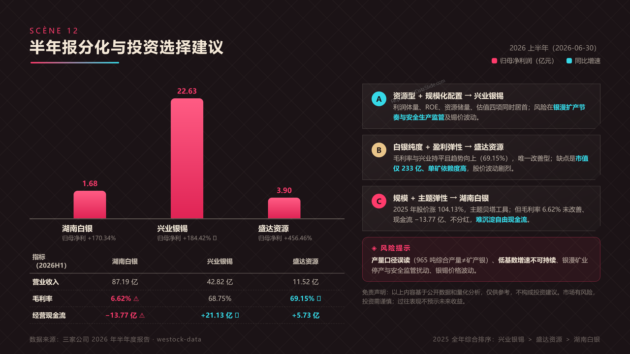 中国银矿上市公司三强2025年报财务对比分析报告 - 半年报分化与投资选择建议