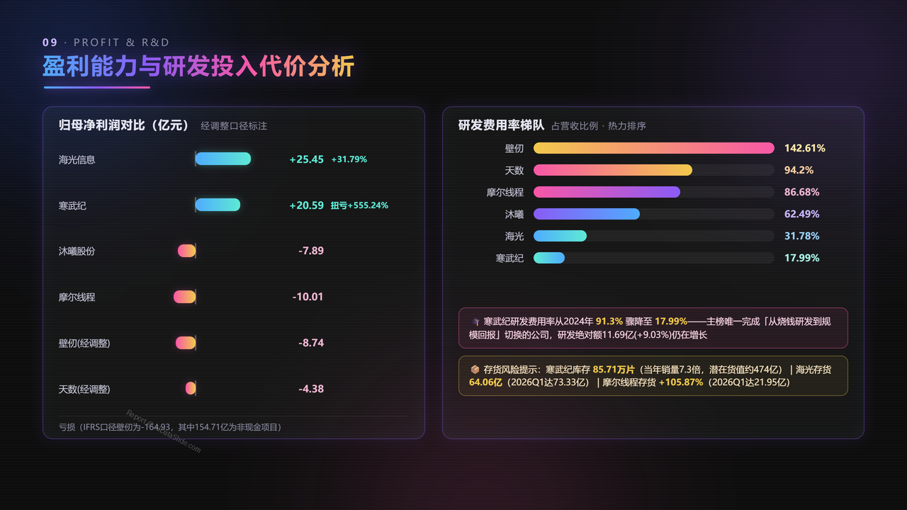 中国GPU芯片企业前五强2025年度出货量与出货价值对比分析报告 - 盈利能力与研发投入代价分析