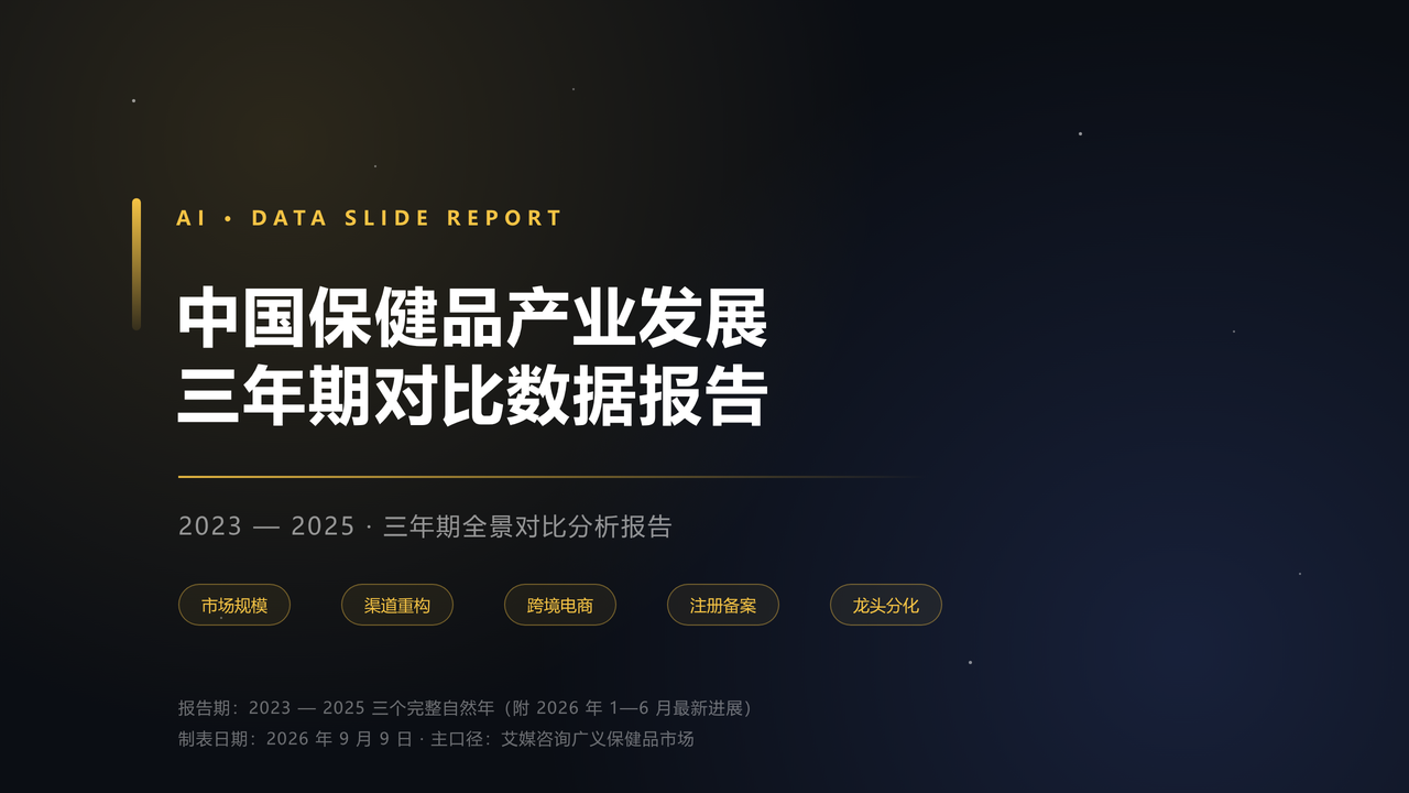 中国保健品产业发展三年期对比数据报告-2023-2025分析报告 缩略图