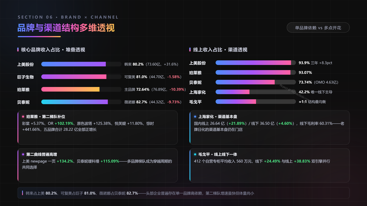 中国化妆品企业前五强2025年度出货量与价值对比分析报告 - 品牌与渠道结构多维透视