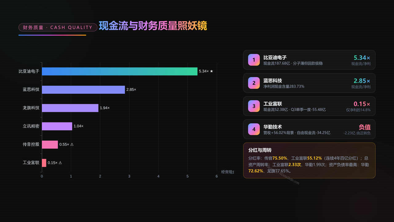中国手机出口前五强上市企业2025财年出货量与出货价值对比分析报告 - 现金流与财务质量照妖镜