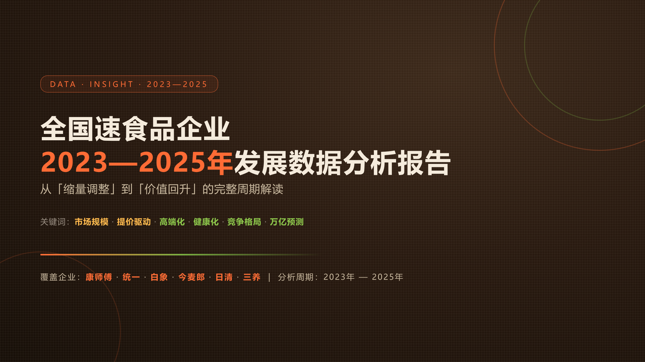 全国速食品企业2023年、2024年、2025年发展数据分析报告