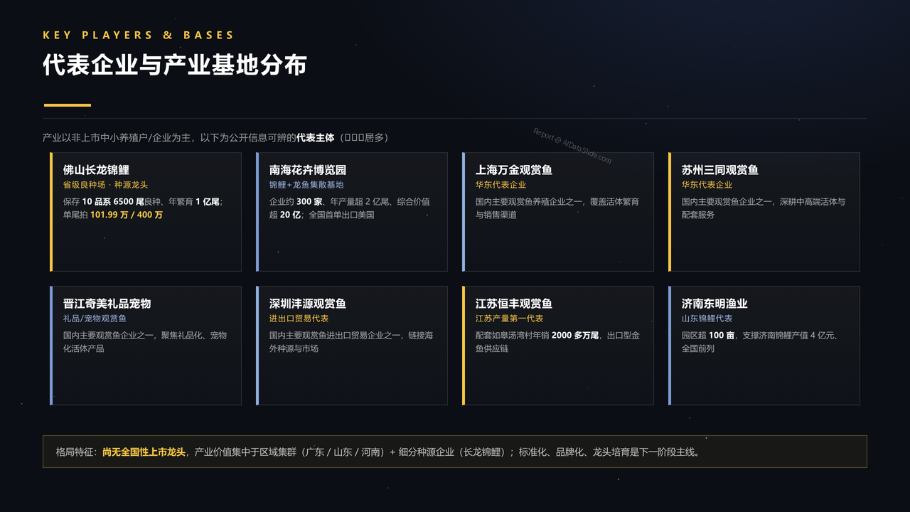 中国观赏鱼产业发展研究报告分析报告2026年9月 - 代表企业与产业基地分布